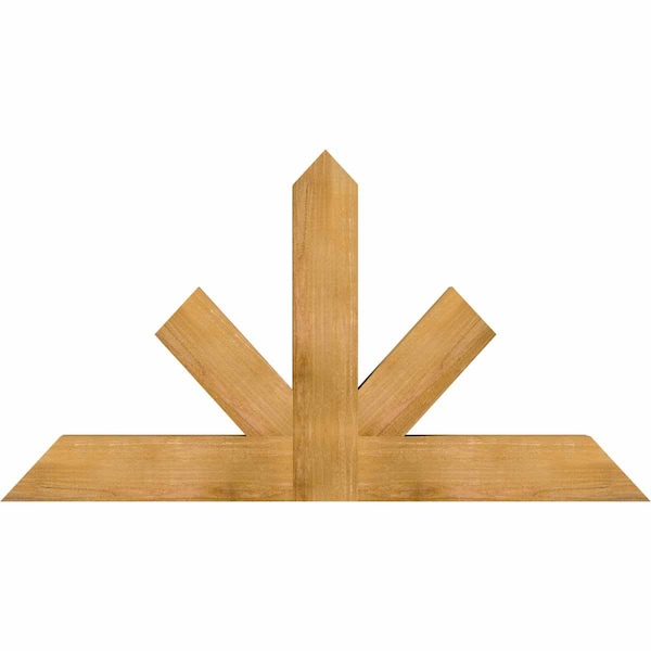 Ekena Millwork Saratoga Rough Sawn Timber Gable Bracket, Western Red Cedar, 60"W x 32"H x 4"D x 6"F, 13/12 Pitch GBW060X32X0406SAR00RWR - main
